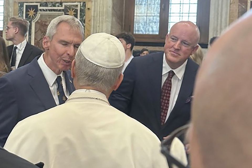 Senator Aubrey McCarthy, who was received during an audience with Pope Leo XIV in Rome over Christmas. Photo enhanced by Tony G Murray Photography, Naas.